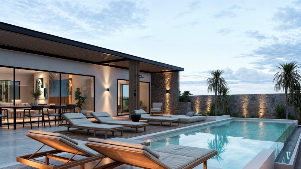 Off plan stunning contemporary luxury villa built in the prestigious resort Puerto Calero - Puerto Calero - lanzaroteproperty.com